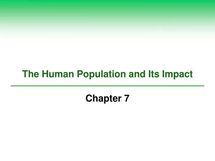 the human population and its impact