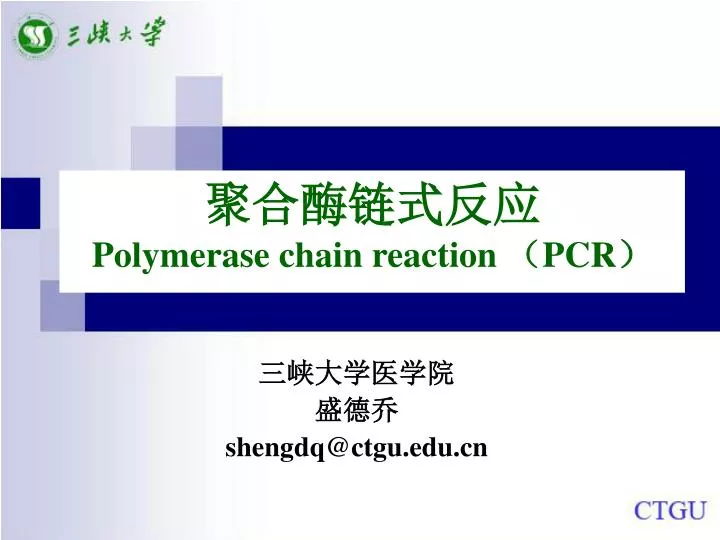 polymerase chain reaction pcr