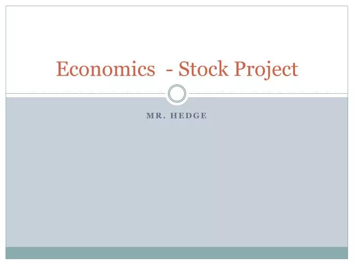 economics stock project