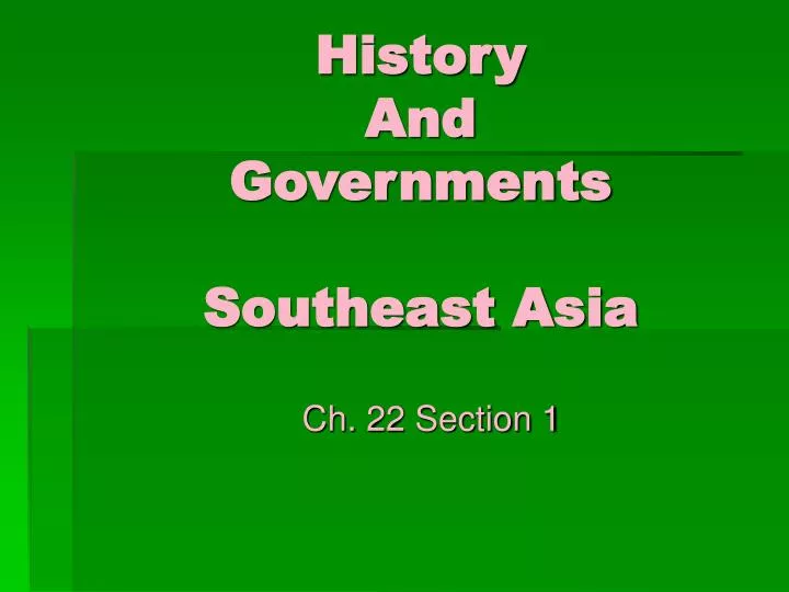 history and governments southeast asia