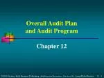 Overall Audit Plan and Audit Program - slide 1