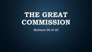 The Great Commission