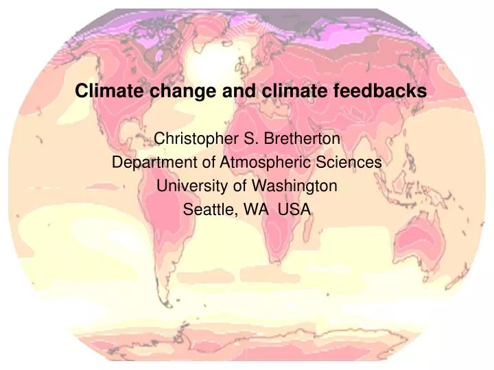 climate change and climate feedbacks