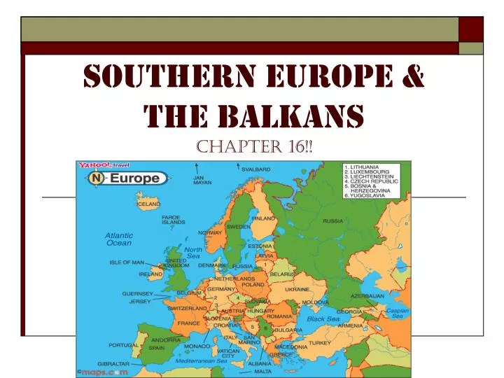 southern europe the balkans chapter 16