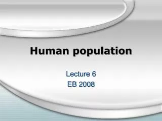 Human population