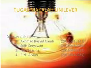 tugas makalah unilever