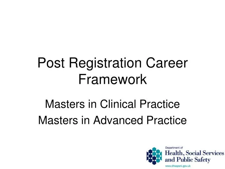 post registration career framework