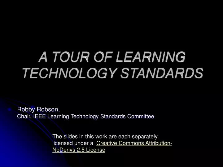 a tour of learning technology standards