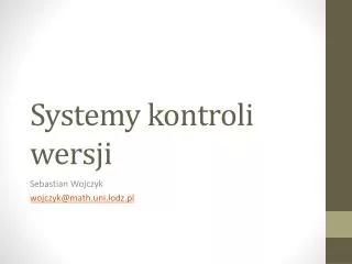systemy kontroli wersji