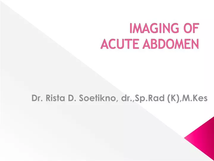imaging of acute abdomen