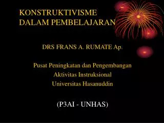 konstruktivisme dalam pembelajaran