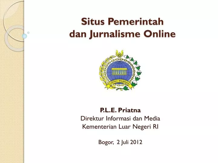 situs pemerintah dan jurnalisme online