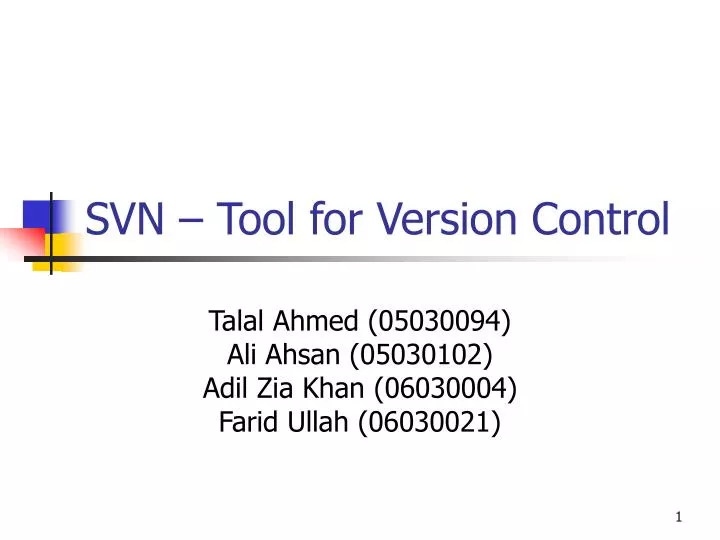 svn tool for version control