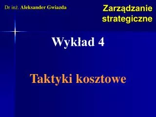 zarz dzanie strategiczne
