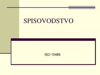 spisovodstvo