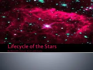 lifecycle of the stars by meredith zamzes and caleb harris