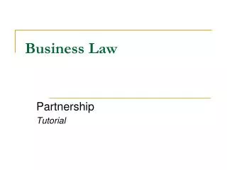 Business Law