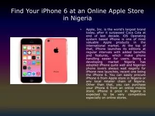 Apple Store in Nigeria