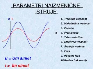 parametri naizmeni ne struje