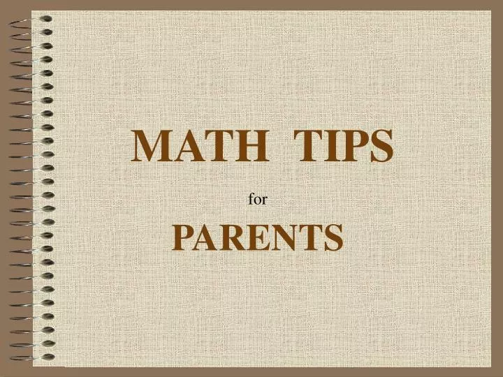 math tips
