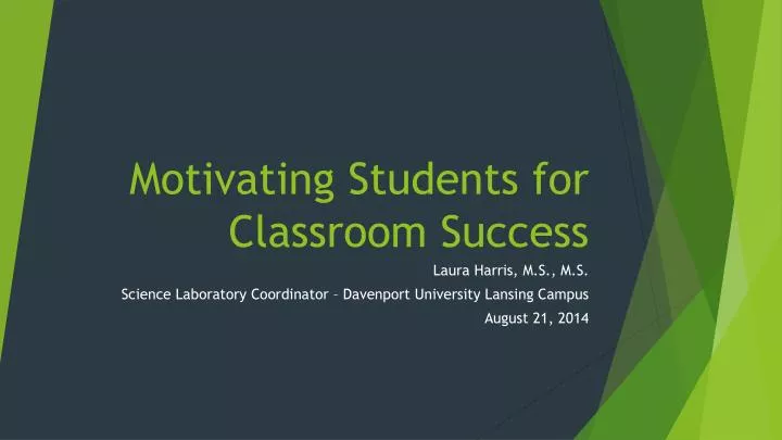 motivating students for classroom success