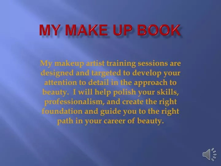 my make up book