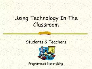 Using Technology In The Classroom
