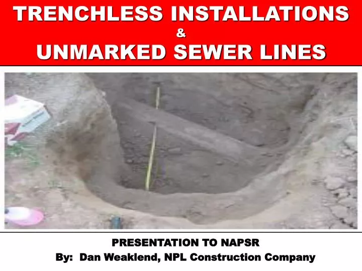 trenchless installations unmarked sewer lines