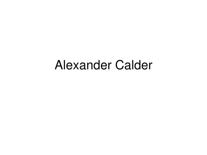 alexander calder