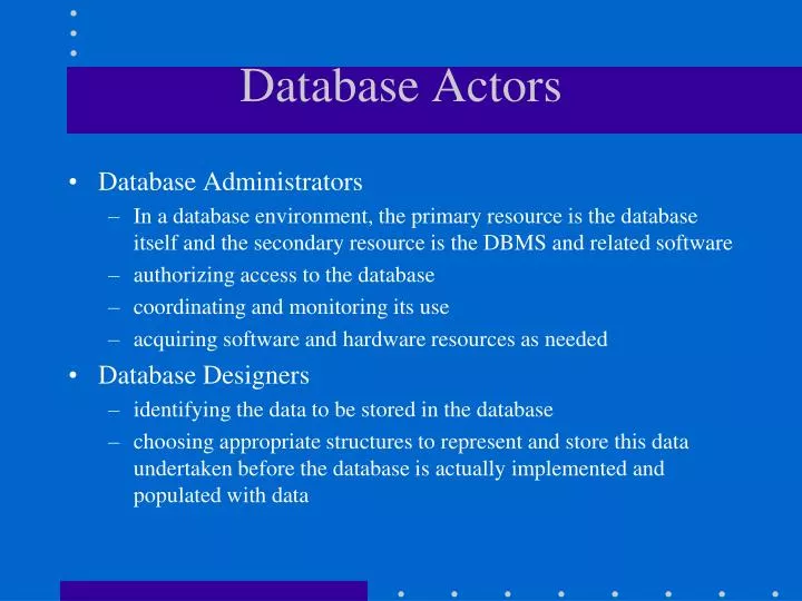 database actors