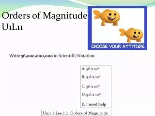 Orders of Magnitude U1L11