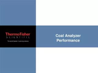 Coal Analyzer Performance