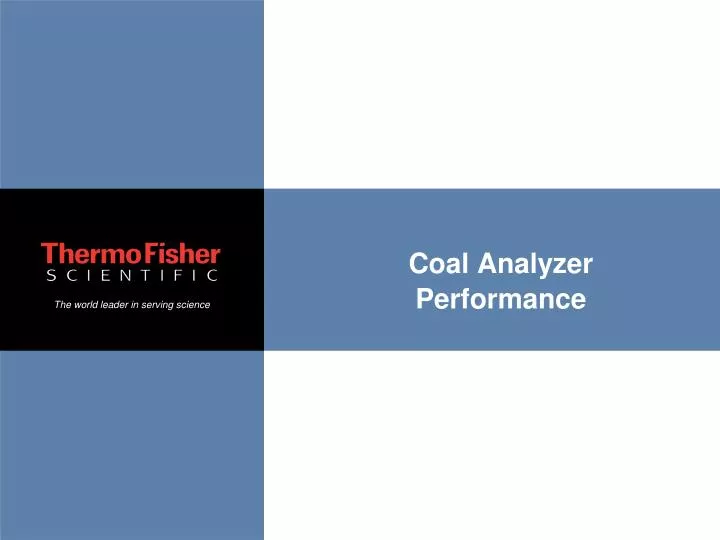 coal analyzer performance