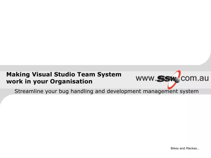 making visual studio team system work in your organisation