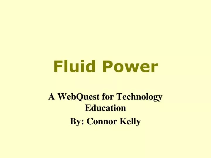 fluid power