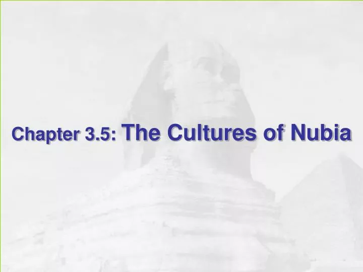chapter 3 5 the cultures of nubia