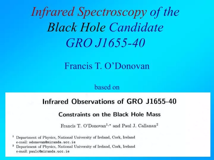 infrared spectroscopy of the black hole candidate gro j1655 40
