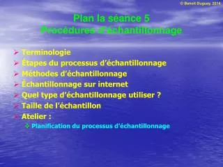 plan la s ance 5 proc dures d chantillonnage