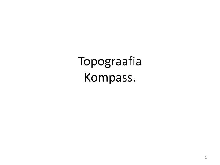 topograafia kompass