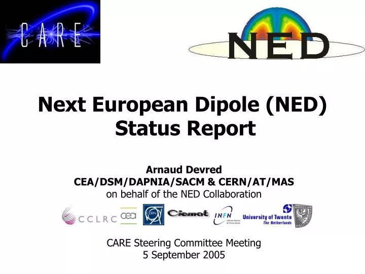 next european dipole ned status report