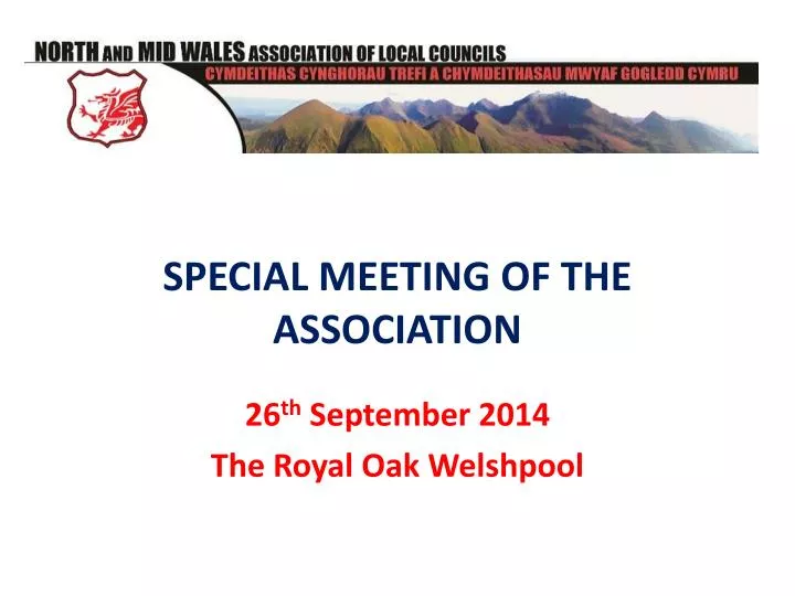 special meeting of the association