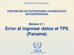Módulo 2.7. Error al ingresar datos al TPS (Panamá) - slide 1