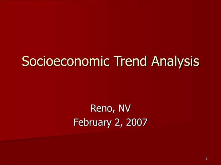 socioeconomic trend analysis