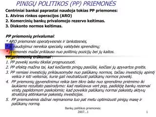 pinig politikos pp priemon s