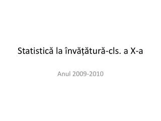 statistic la nv tur cls a x a