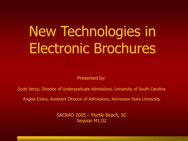 new technologies in electronic brochures