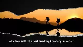Why Trek With The Best Trekking Company In Nepal?