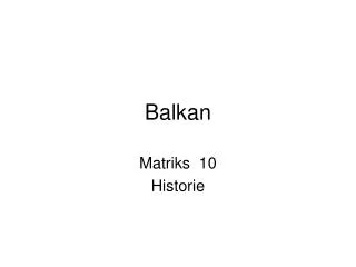 balkan