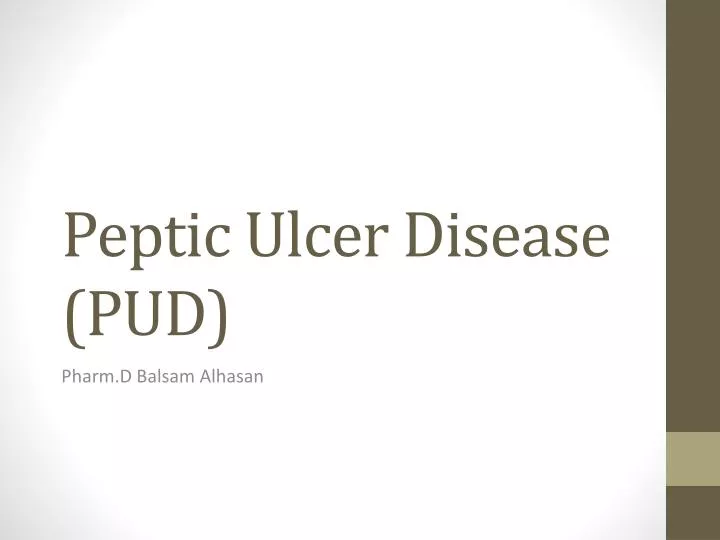 peptic ulcer disease pud