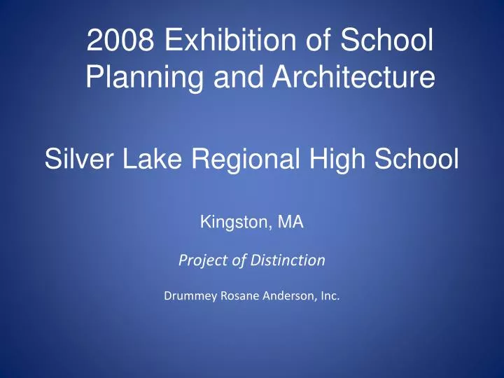 Silver Lake Regional High School N 